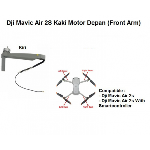 Dji Mavic Air 2S Kaki Depan - Dji Mavic Air 2S Front Arm Motor - Kiri